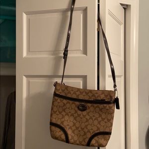 Brown Coach crossbody purse
